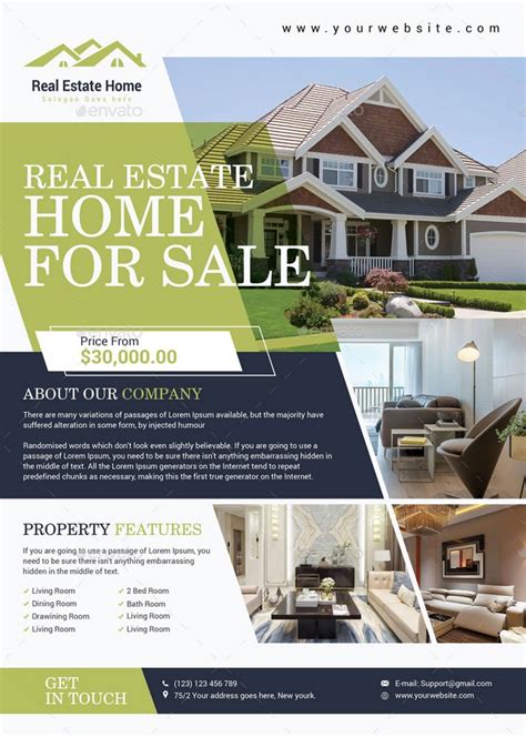 real estate flyer template psd free download